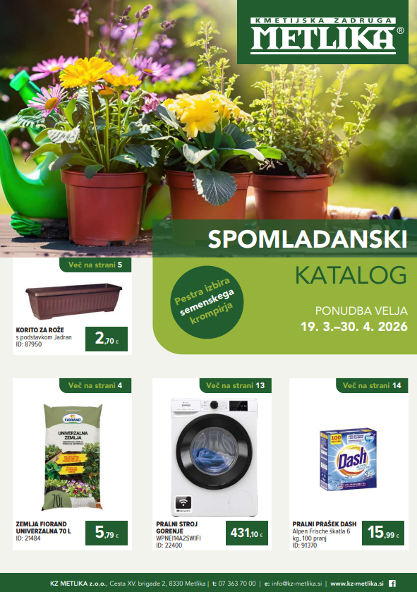 Spomladanski katalog Agrocenter Metlika